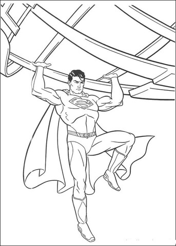 Superman can move entire planets Coloring page