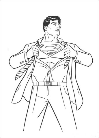 Superman is coming  Coloring page