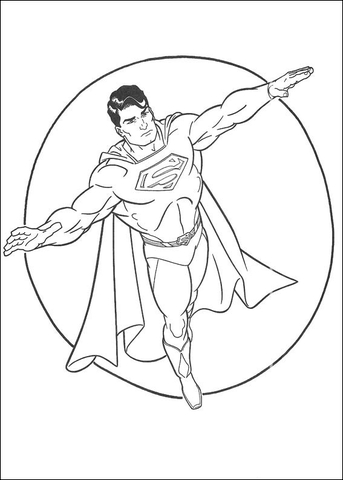 Superman hero Coloring page