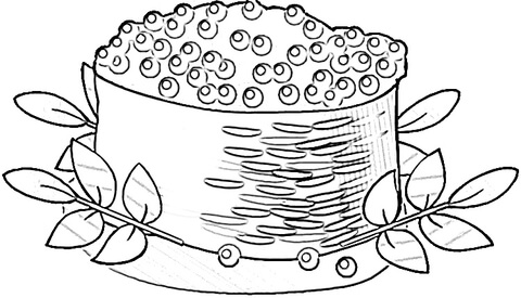 Sushi With Red Caviar  Coloring page