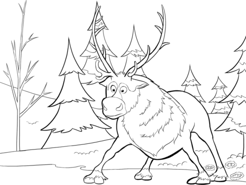Sven from Frozen Coloring page