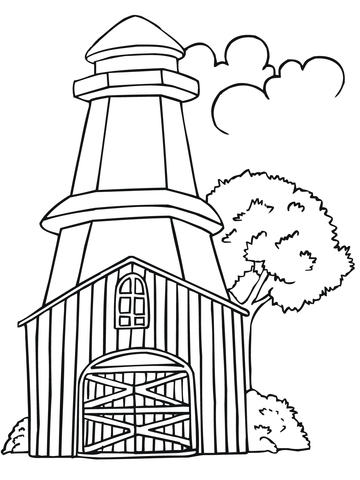 Sweden Lighthouse Coloring page