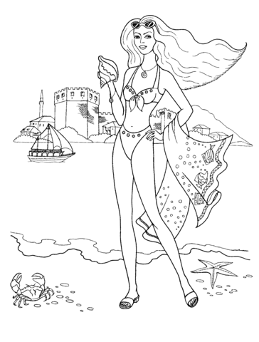Swimming Suit Coloring page