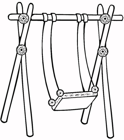 Swing for Kids  Coloring page
