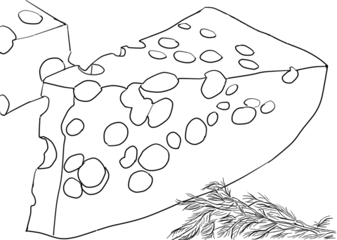 Swiss Cheese Coloring page