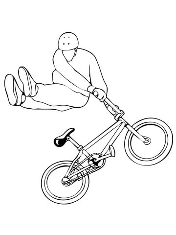 Tail Whip BMX Coloring page