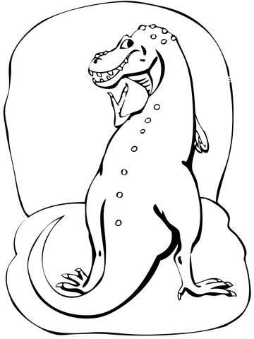 Tarbosaurus Theropod Dinosaur Coloring page