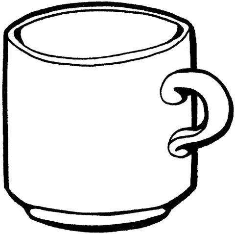 Tea Cup  Coloring page