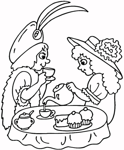 Tea Party  Coloring page