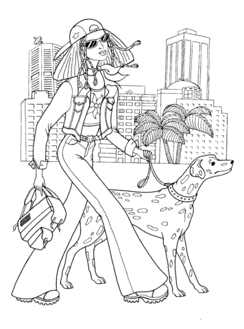 Teenager Fashion  Coloring page