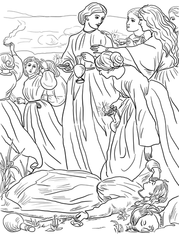 Ten Virgins Parable Coloring page