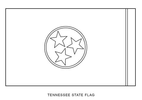 Tennessee State Flag Coloring page