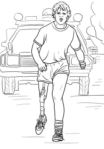 Terry Fox Run Coloring page