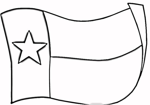 Texas Flag  Coloring page