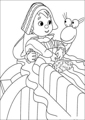 Andy Pandy and The Snake  Coloring page
