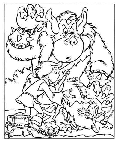 Ogre Coloring page