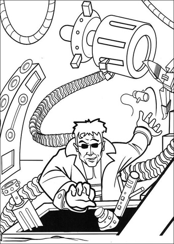 Insidious Doctor Octopus Coloring page