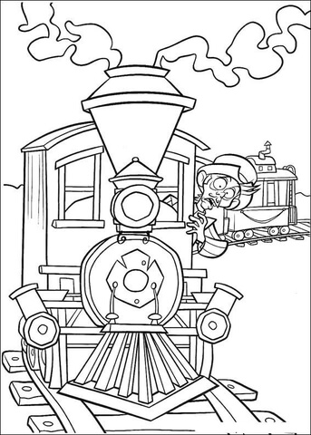 The Train Coloring page