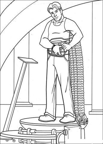 Doctor Octopus villain Coloring page