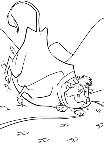 The Cow found a track Coloring page