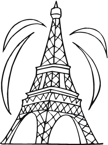 The Eiffel Tower  Coloring page
