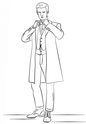The Eleventh Doctor from Doctor Who Coloring page