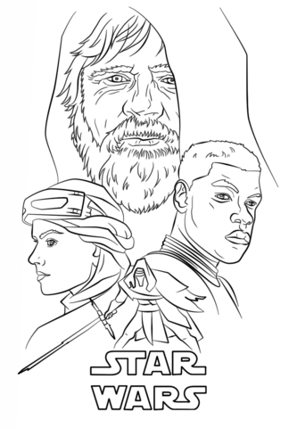 The Force Awakens Poster Coloring page
