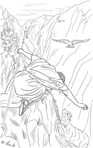 The Lost Sheep  Coloring page