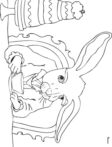The Mad March Hare  Coloring page