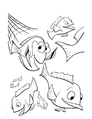 The fishing net Coloring page