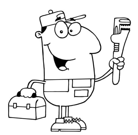 The Plumber Guy Coloring page