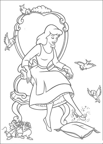 The Shoe Finds Its Owner  Coloring page