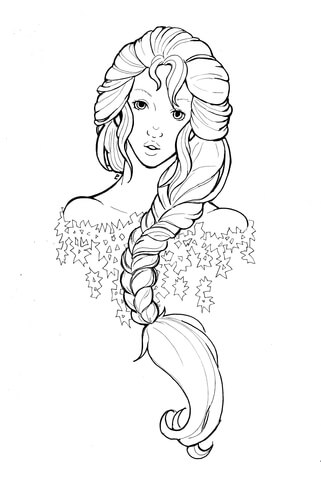 The Snow Queen by Namtia Coloring page