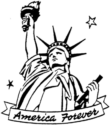 The Statue Of Liberty  Coloring page
