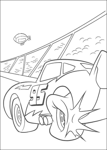 The Tire Blows Up Coloring page