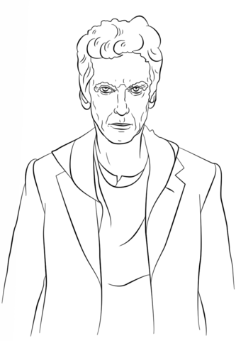 The Twelfth Doctor from Doctor Who Coloring page