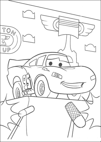 McQueen is the winner Coloring page