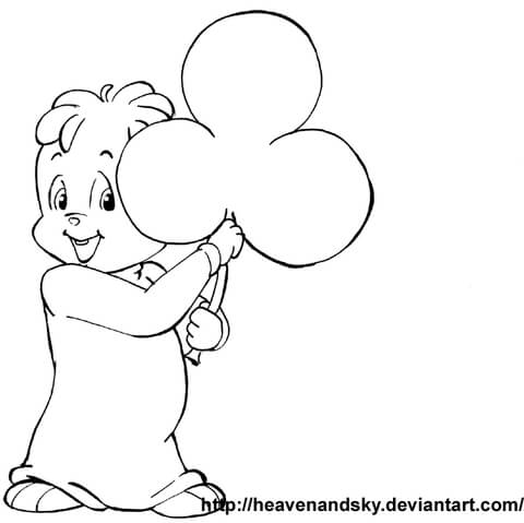 Theodore from Alvin and the Chipmunks Coloring page