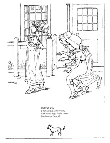 Tell-tale-tit Coloring page