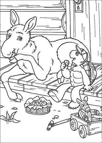 They Are Playing Together  Coloring page