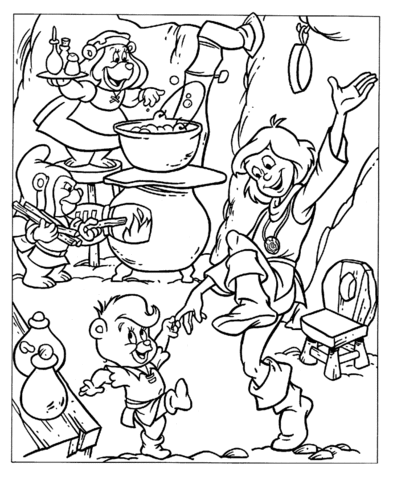 Dancing with Cavin Coloring page
