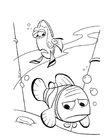 Dory and Nemo Coloring page