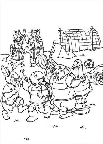 Soccer Team Coloring page