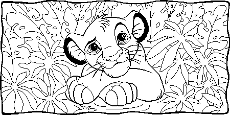 Lion Simba Coloring page