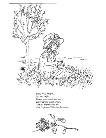 Little Miss Muffet Coloring page