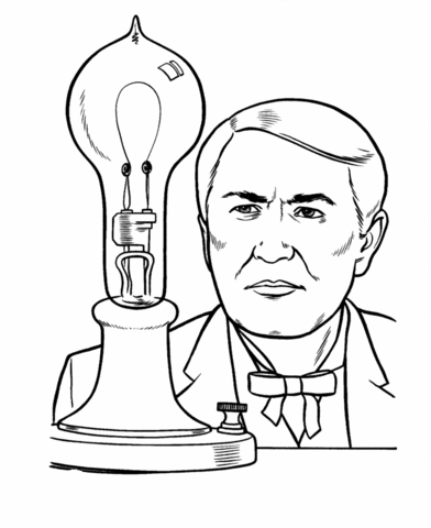 Thomas Edison  Coloring page
