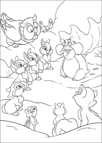 Thumper And Friends  Coloring page