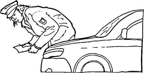 Ticket for Parking  Coloring page