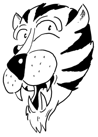 Tiger Head Coloring page
