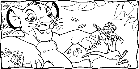 Timon And Simba  Coloring page